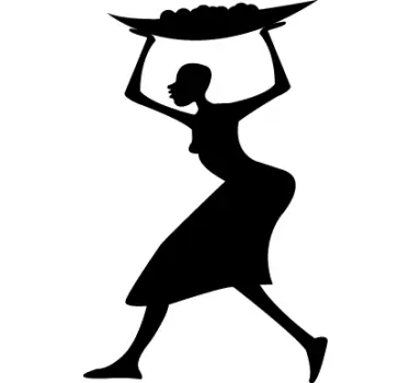 Adesivo murale donna africana - TenStickers