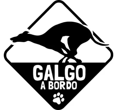 Vinilo decorativo galgo a bordo - TenStickers