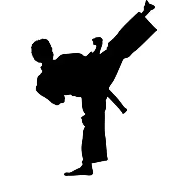 Adesivo silhouette Karate - TenStickers