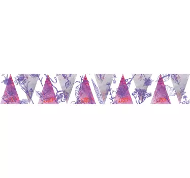Adesivo murale con triangoli effetto floreale - TenStickers
