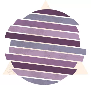 Sticker astratto Triangolo circolare geometrico - TenStickers