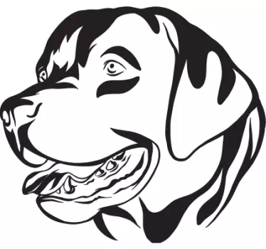 Adesivo animale domestico Adesivo rottweiller monocolore - TenStickers
