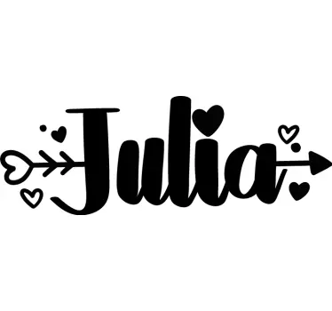 Sticker personalizzato Nome personalizzato con amore - TenStickers
