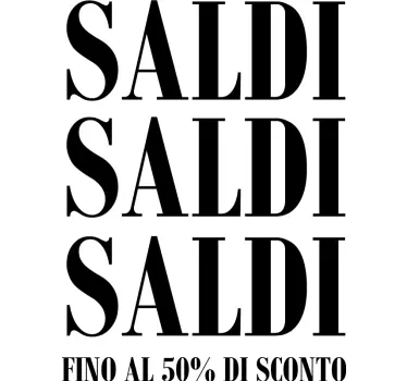 Adesivo per vetrina Adesivo per vetri con saldi - TenStickers