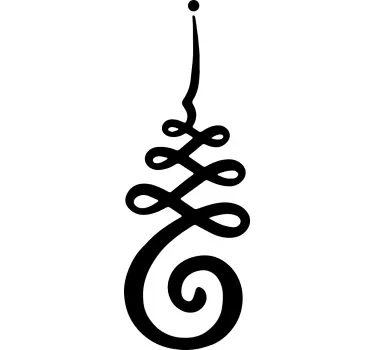 Adesivo murale con il simbolo buddista unalome - TenStickers