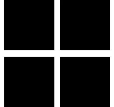 Adesivo per porta con geometrie quadrate - TenStickers