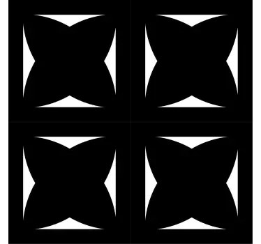 Adesivo per porta floreale e geometrico - TenStickers
