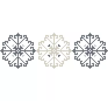 Adesivo murale forme stile nordico fiocco di neve - TenStickers