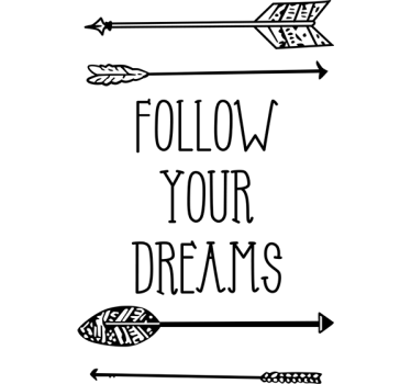 Adesivo decorativo follow your dreams - TenStickers