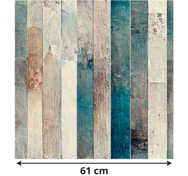 Carta adesiva per mobile madera envejecida tonos azul - TenStickers