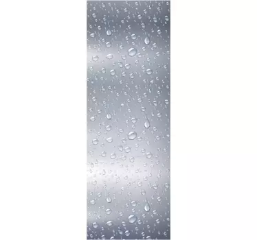 Adesivo per frigo vinilo texture grigio con gotas - TenStickers