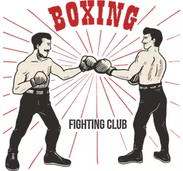 Adesivo decorativo boxe old school - TenStickers