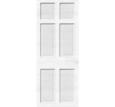 Adesivo per porta madera bianca con muffa - TenStickers
