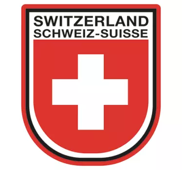 Adesivo scudo svizzero - TenStickers