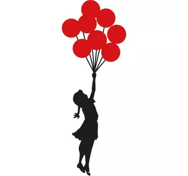 Adesivo decorativo Banksy bimba che vola - TenStickers