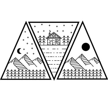 Adesivo murale natura geometrica - TenStickers