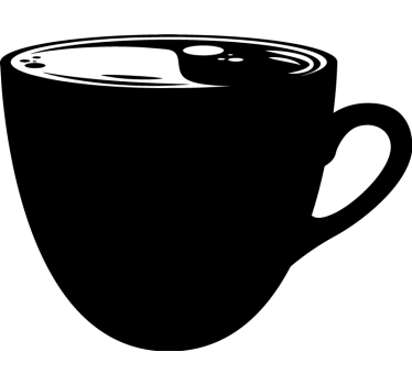 Adesivo lavagna tazza di caffè - TenStickers