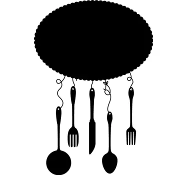 Adesivo lavagna utensilios - TenStickers