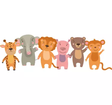 Adesivo cabecero dibujos animales - TenStickers