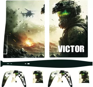 Adesivo murale personalizzato videogioco sparatutto - TenStickers