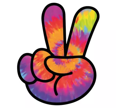 Adesivo moto simbolo della pace delle dita - TenStickers
