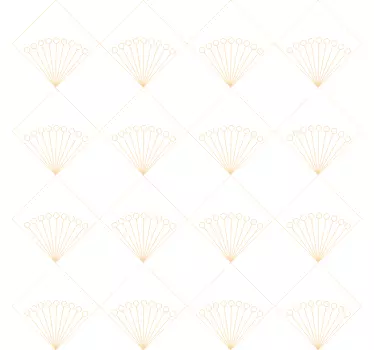 Adesivo linee art déco bianco - TenStickers