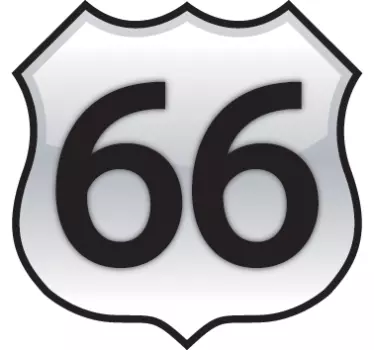Adesivo avventura cartello della route 66 - TenStickers