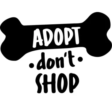 Adesivo animale domestico adotta, non fare acquisti - TenStickers