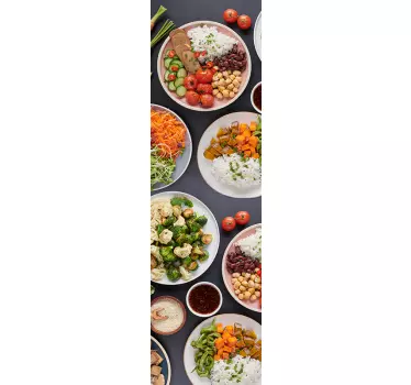Adesivo per frigo ciotole con il cibo - TenStickers