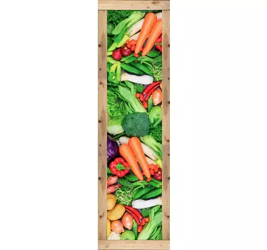 Adesivo per frigo scatola di verdure - TenStickers