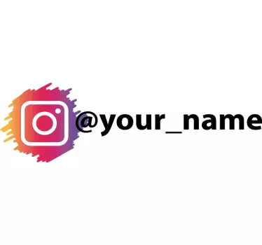 Vetrofania per vetrine logo Instagram personalizzato - TenStickers