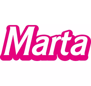 Adesivo murale nome personalizzabile in colore rosa - TenStickers