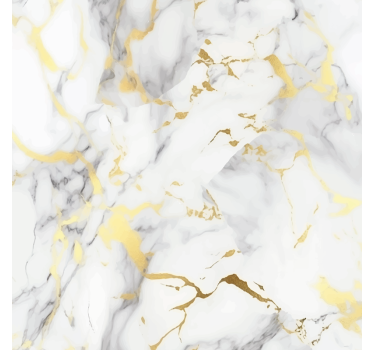 Adesivo texture marmo bianco con venature dorate - TenStickers