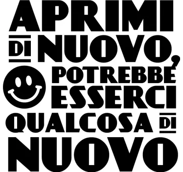 Adesivo per frigo "Apri di nuovo" - TenStickers