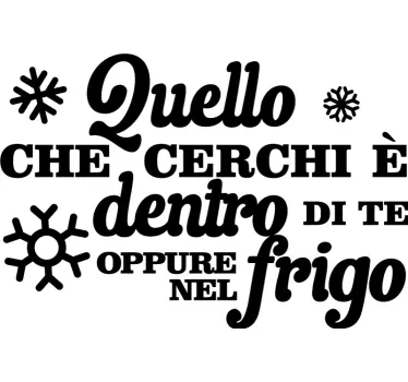 Adesivo per frigo "O nel frigo" - TenStickers