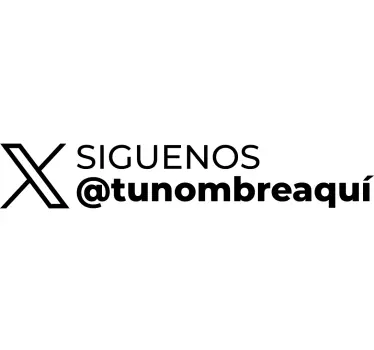 Vetrofania per vetrine simbolo di Twitter "Seguici" - TenStickers