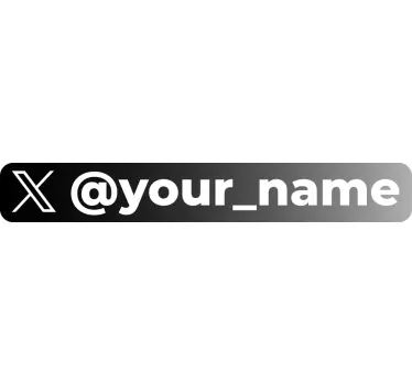 Vetrofania per vetrine icona Twitter personalizzata X - TenStickers