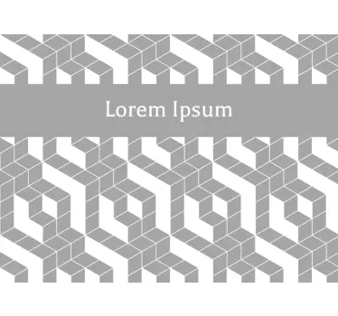 Adesivo murale ufficio modelli geometrici di cubi personalizzabil - TenStickers