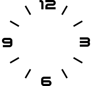 Orologio adesivo da parete strisce e numeri Strisce e numeri - TenStickers