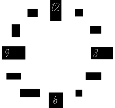 Orologio adesivo da parete quadrati moderni e numeriQuadrati mode - TenStickers
