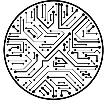 Adesivo tecnologia internet circuito a chip - TenStickers