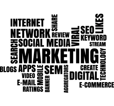 Adesivo murale ufficio marketing digitale - TenStickers