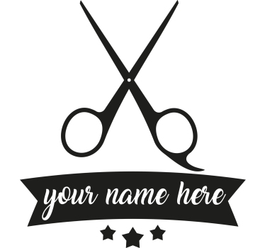 Vetrofania per vetrine salone di capelli personalizzato - TenStickers