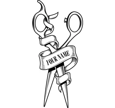 Vetrofania per vetrine logo della barberia personalizzata - TenStickers