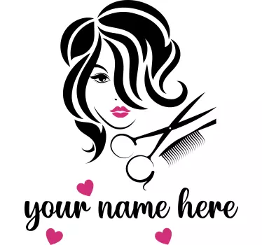 Vetrofania per vetrine salone di bellezza personalizzato per cape - TenStickers
