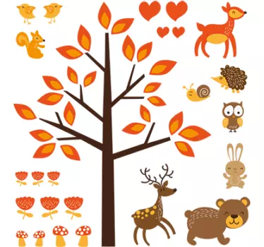 Adesivo murale fauna bosco - TenStickers