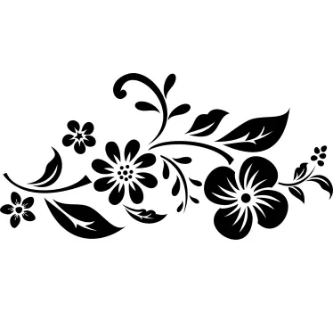 Pellicola adesiva per vetri fiori trasparenti - TenStickers