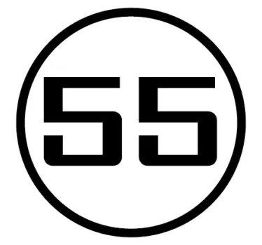 Adesivo moto numero arrotondato personalizzato - TenStickers