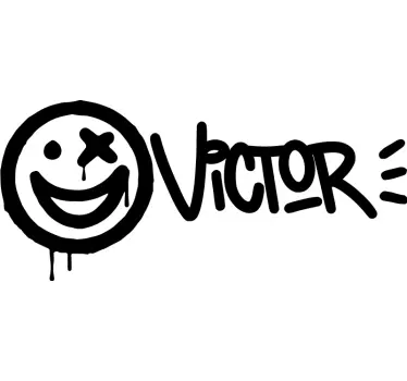 Adesivo graffiti sorriso - TenStickers