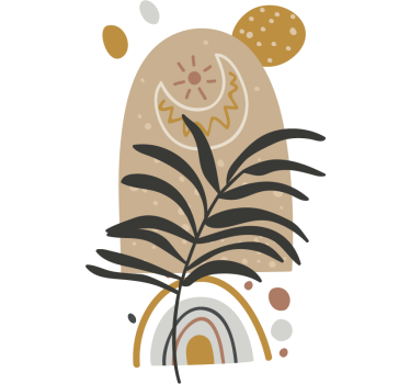 Adesivo murale pianta pianta in stile boho - TenStickers